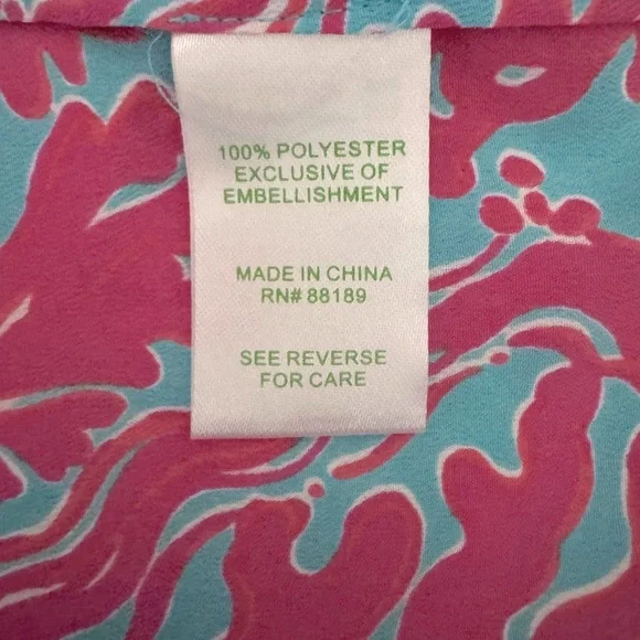 Lilly Pulitzer Boho Tunic Dress  Embellished V-Neck Size XS - Picture 12 of 14